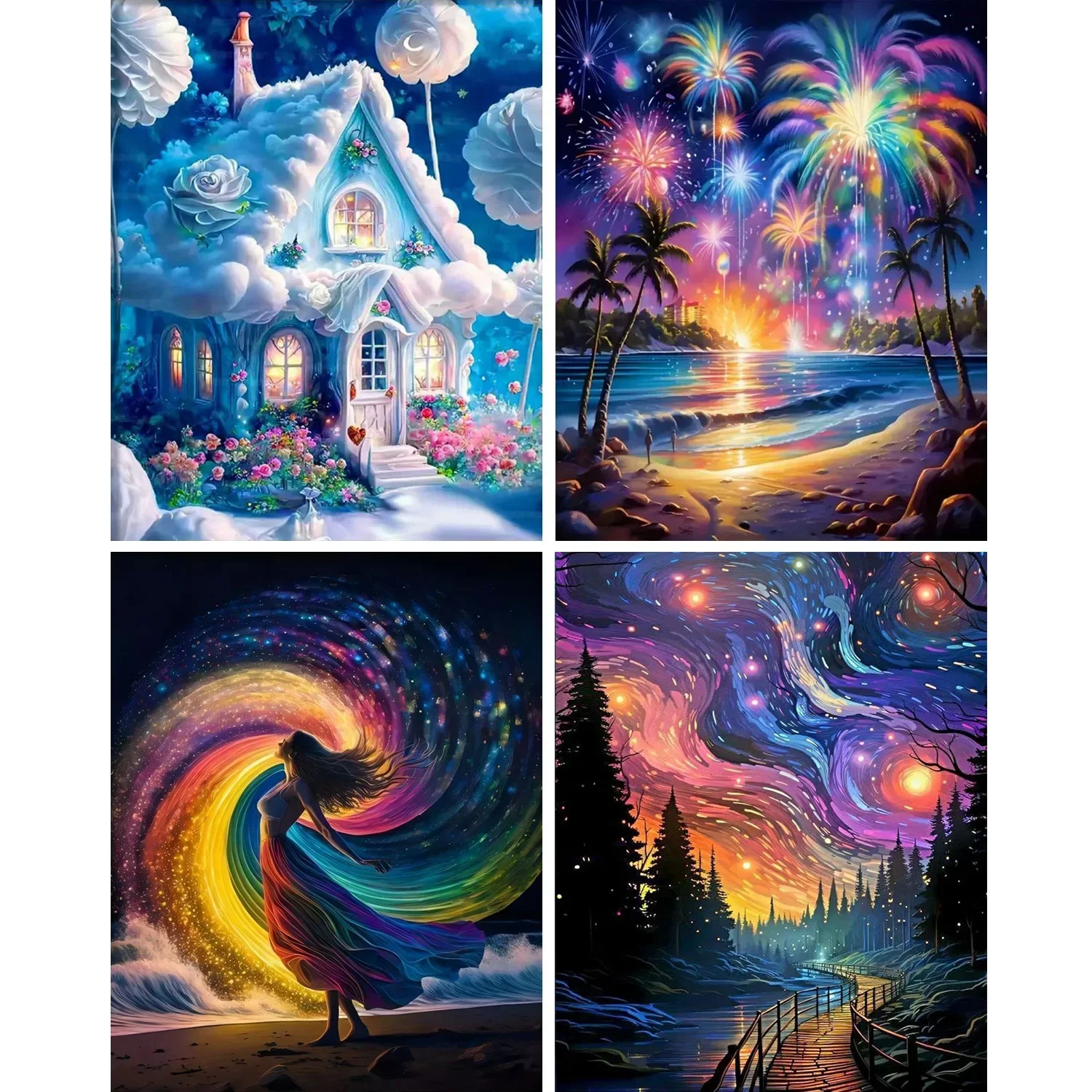 Painting by Numbers Kits 1pc for Adults Beginner on Canvas DIY Hobbies Women Frameelss