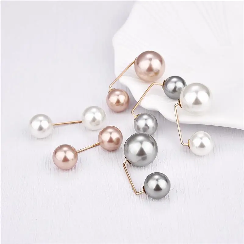 Alloy Brooch Cat Brooches Badge Brooches Metal Pins Art Pins 3pcs Double Pearl Brooch Pins Women Elegant Fixed Safety Brooches Pins For Jeans Waist Button Summer Dress Decoration Pants Clip