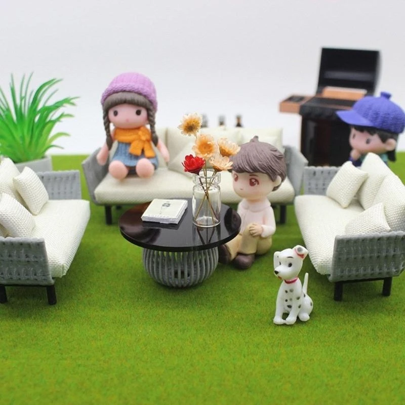 미니어처 가구 장난감 소파 모델 1/20 1/25 1/30 스케일 인형 하우스 장식