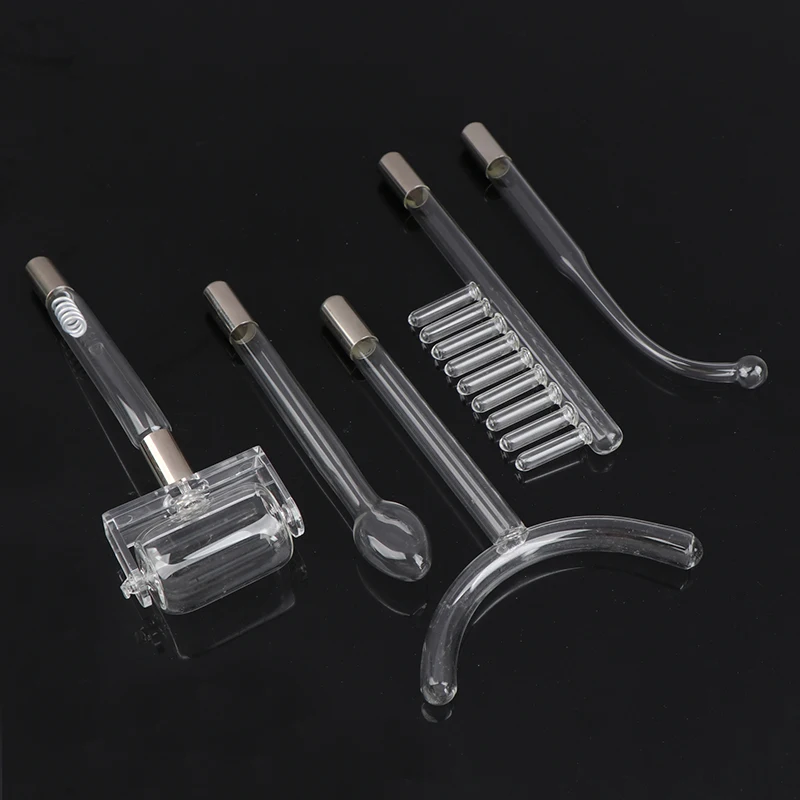 Purple High Frequency Electrodes Glass Tube Facial Body Electrotherapy