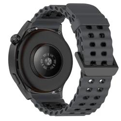 Premium 22mm Silicone Replacement Strap - Marine Band - Approach S70 47mm (Coal Black)