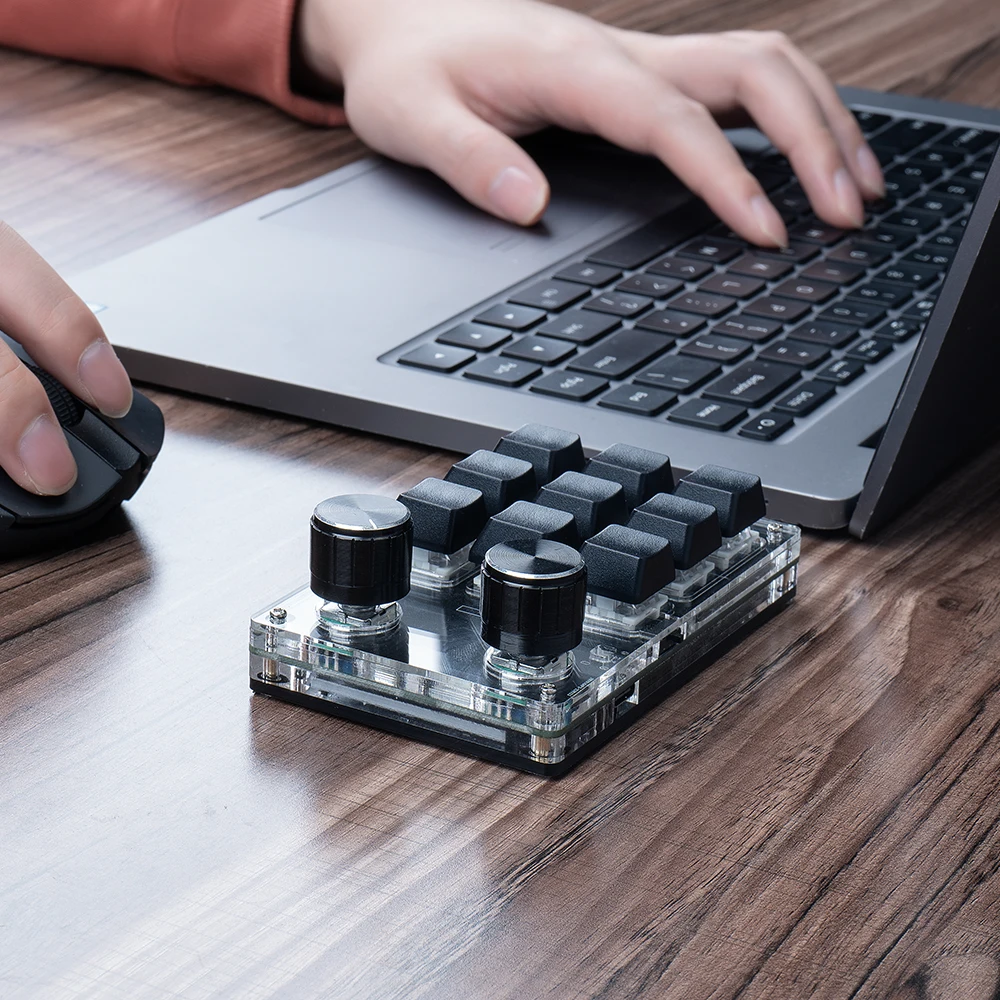 Programação Macro Botão Personalizado Teclado Rgb Cópia Chave Pasta Mini Botão Photoshop Gaming Teclado Mecânico Hotswap Macroppad - Imagem 4
