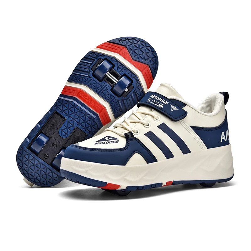 Roller Shoes For Kids Boys Girls Children's Skate Sport Sneakers Casual Four Wheels Toy Gift Games Footwear Deformation Designer