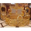 Royal Baroque style hand-carved round king bed luxury heavy-duty carved round bed designer teak round maharaja bed 2
