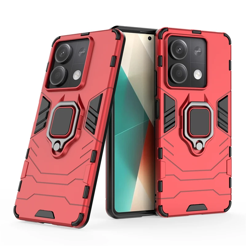 For 5G Case Cover Xiaomi Capas Shockproof Bumper Ring Magnetic Holder Fundas Redmi Note 13 Pro Plus_voghion.com