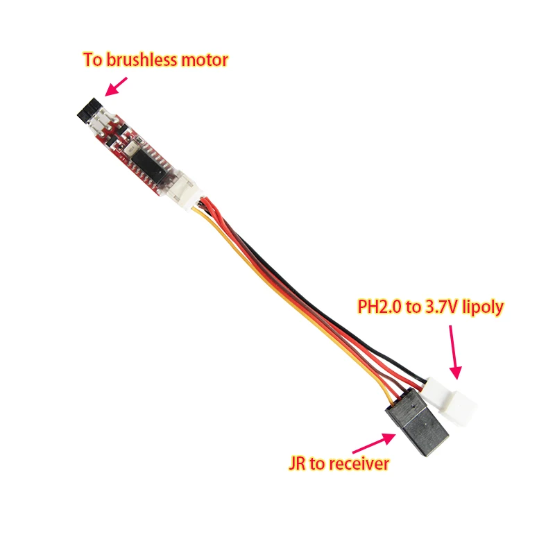MX-6A brushless ESC speed control only 1g with plugs JR 1.0mm 1.25