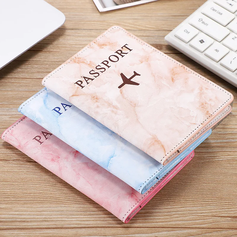 

Marble Style Fashion Travel Women Men Passport Cover Pu Leather ID Credit Card Passport Holder Packet Wallet Purse Bags Pouch