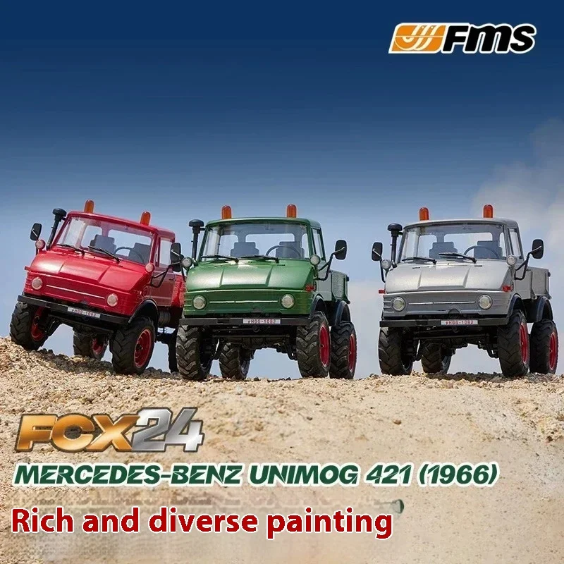 Fms New 1/24 Unimog Fcx Series Off Road 4wd Rc Climbing Car Remote Control Electric Simulation Car Model Adult Toy Gift 2