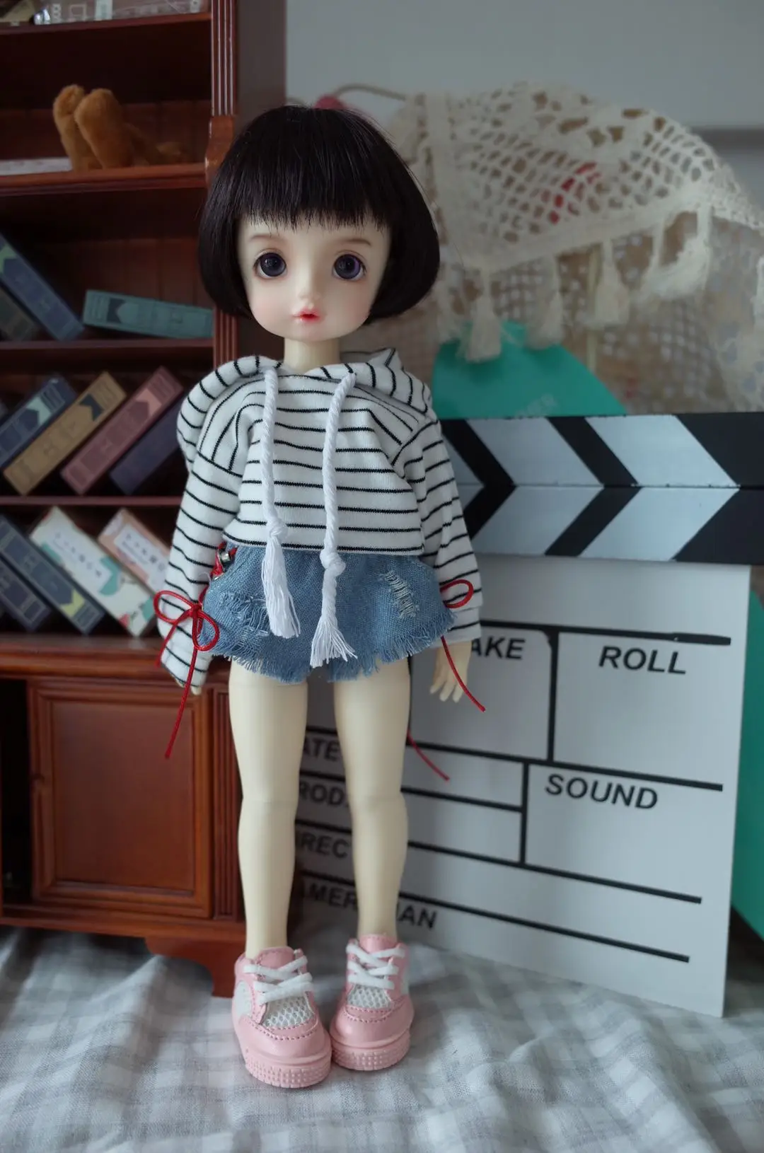

BJD clothes for 1/6,YOSD girls hoodie and shorts