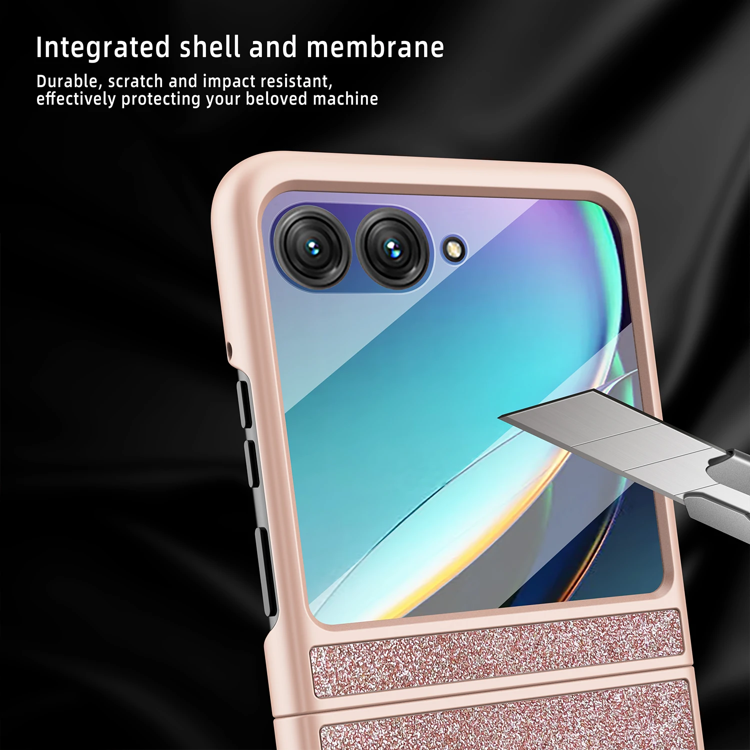 For Moto Motorola Razr 50 Luxury Thin Sparkling Matte Colorful Shock Proof Protection Phone Case Cover_voghion.com