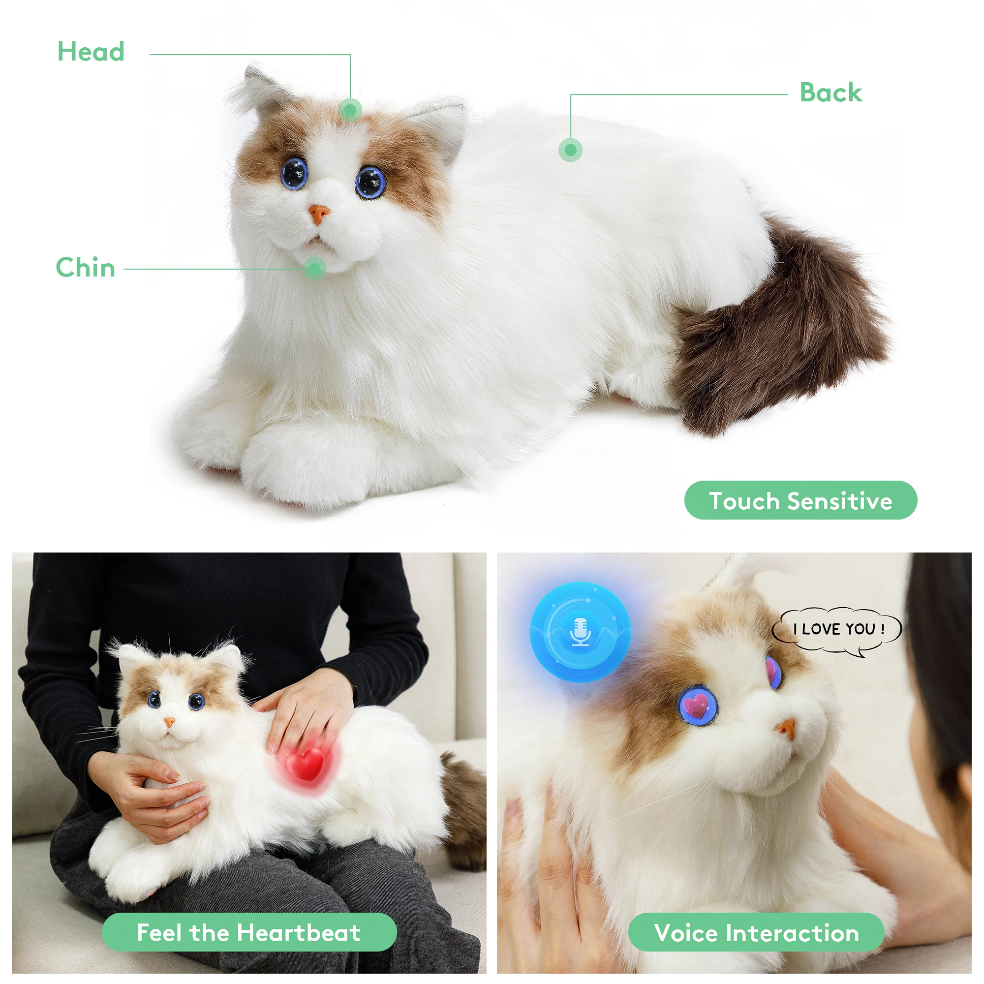 AI Smart Kids Robot metaCat Voice Control Electronic Pets Simulated ai Robots Accompany Children Birthday Gift English Version