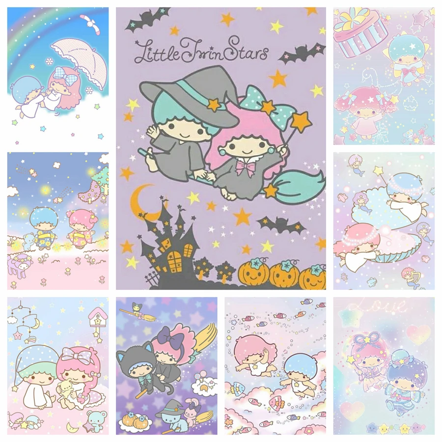 Little Twin Stars Cute Cartoon 5d Diy Diamond Painting Kuromi Mosaic Cross  Stitch Handwork Gift Room Decor - AliExpress, image size:900x900