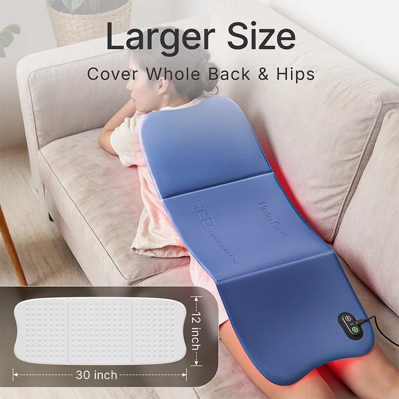 Red Light Therapy Pad 660nm 850nm for Whole Body Relief, Large 30x12inch Mat with Timer - L7 Tri-Chip Near Infrared Light