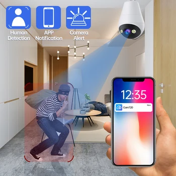 2k light bulb security camera