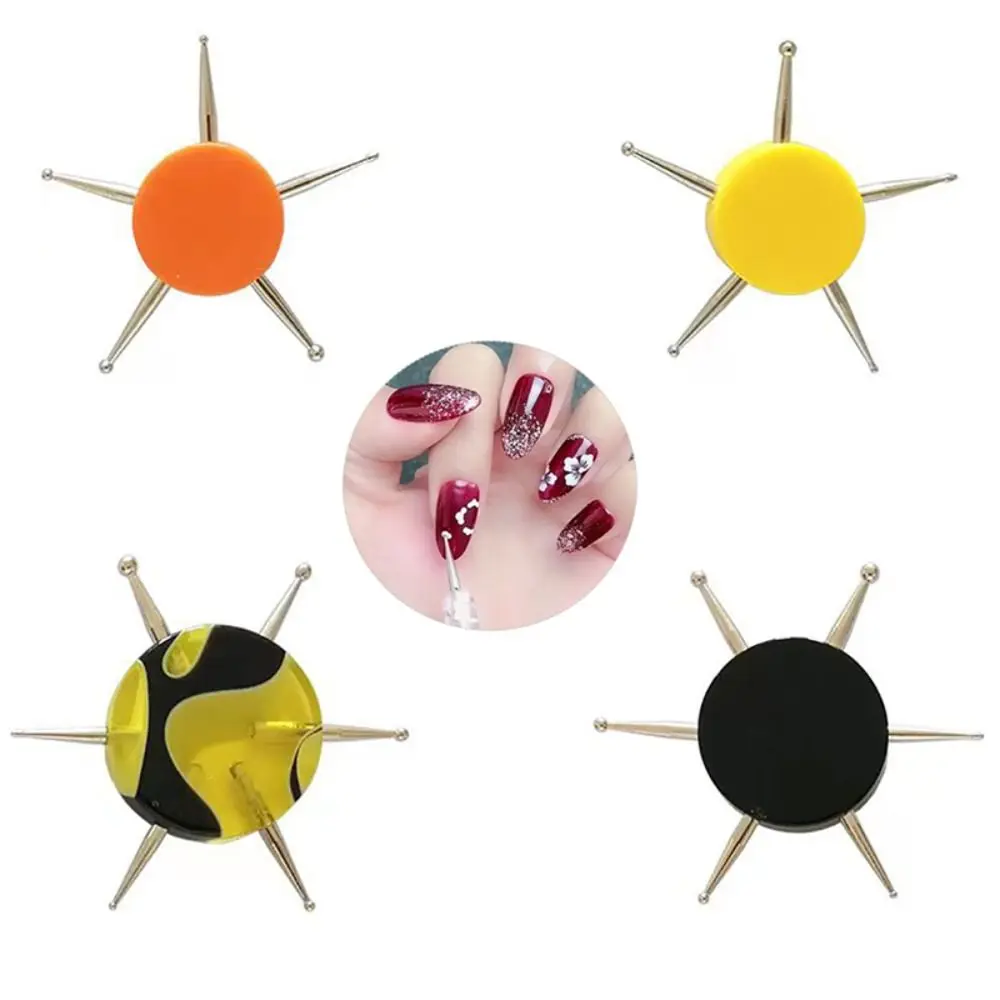 6 Head Nail Art Dotting Tools Disc Nail Drill Point Nail Tools Dot Painting Tools Nail Point Drill Pen DIY Art Nail Tools 2