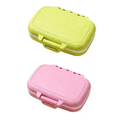 Portable and Lightweight Pill Organizer for Home and Travel - Compact and Practical Pill Case (2pcs mix)