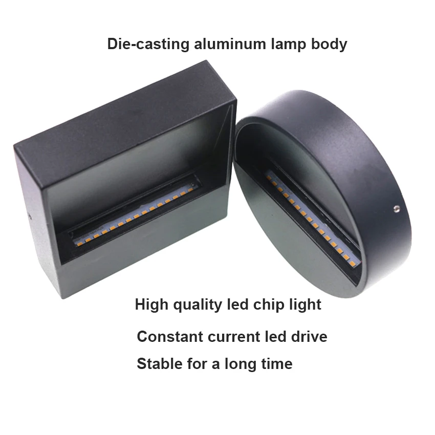 LED Wall Lamp Led Stair Light Aluminum Step Lights Outdoor LED Wall Lamp Foot light IP65 Waterproof Wall Light 6w 12w Square /Round NR-165