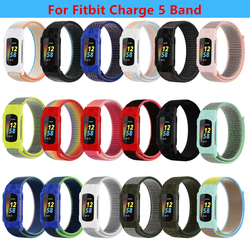 

Nylon Loop Strap For Fitbit Charge 5 Sports Comfortable Smart Bracelet Wristband For Fitbit Charge 5 Band Breathable Correa