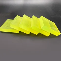 10x10x2cm Polyurethane Square PU Damping Plate,Die Cutter Plate, Beef Tendon Plate, Die Cushion Elastic Rubber Sheet Gold Color
