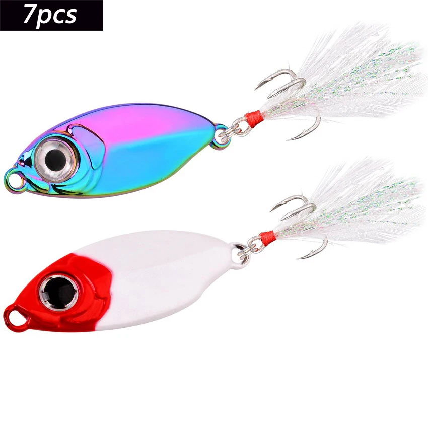 7pcs Fishing Lure Set Weights 10g 15g 20g 25g Fishing Jigs Saltwater Lures  Metal Jig Artificial Fake Fish Lures Pesca Tackle - AliExpress