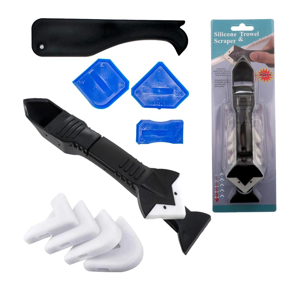 caulking tools sealant tool kit Caulking Tool Caulk Remover&Glass Glue Angle Scraper 3 in 1 Silicone Caulking Tool Kit Caulk Removal