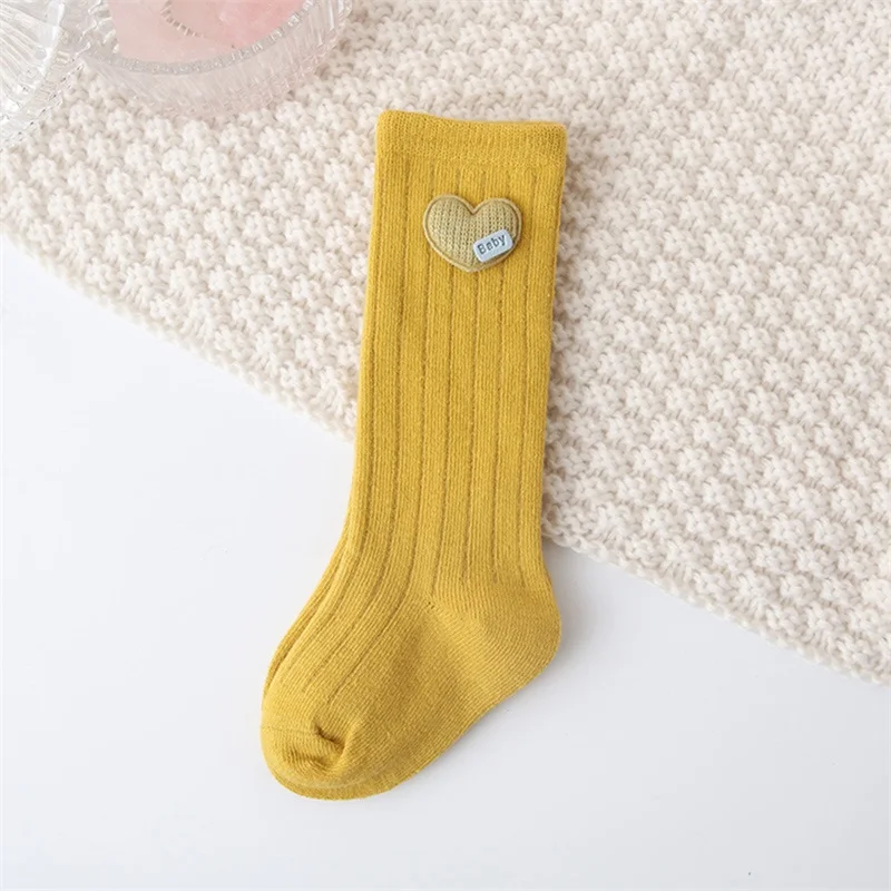 

AvoDovA-Children s Warm Socks Sweet Heart-shaped Soft Elastic Lightweight Daily Casual Unisex Crew Socks for 0-4 Years Baby