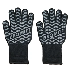 High - Temperature Fireproof BBQ & Oven Gloves (Grey 2pcs)