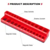 Magnetic Socket Organizers|3Piece Set Socket Holder Kit|1/2,3/8&1/4"Drive|Holds 68 Sockets|Professional Quality Tools Organizer 2