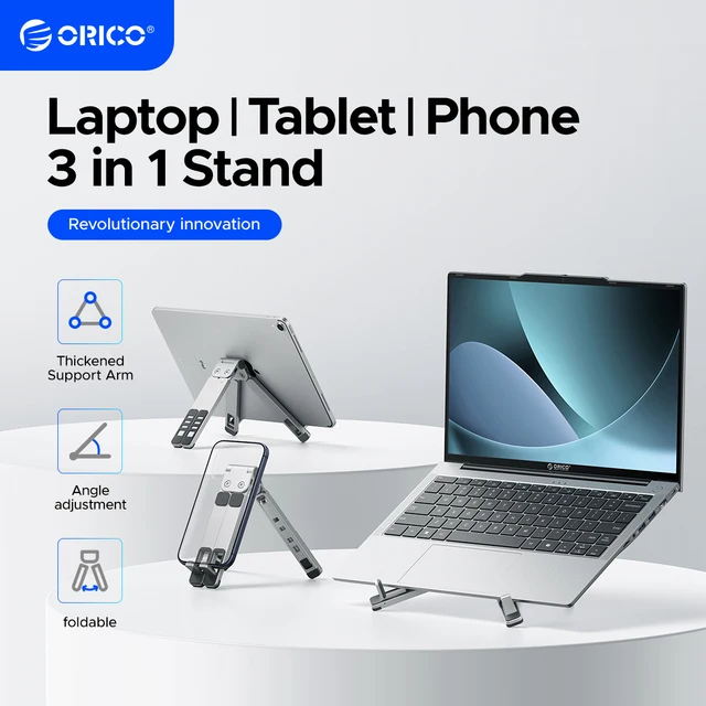ORICO 3 in 1 Portable Laptop Aluminum Stand