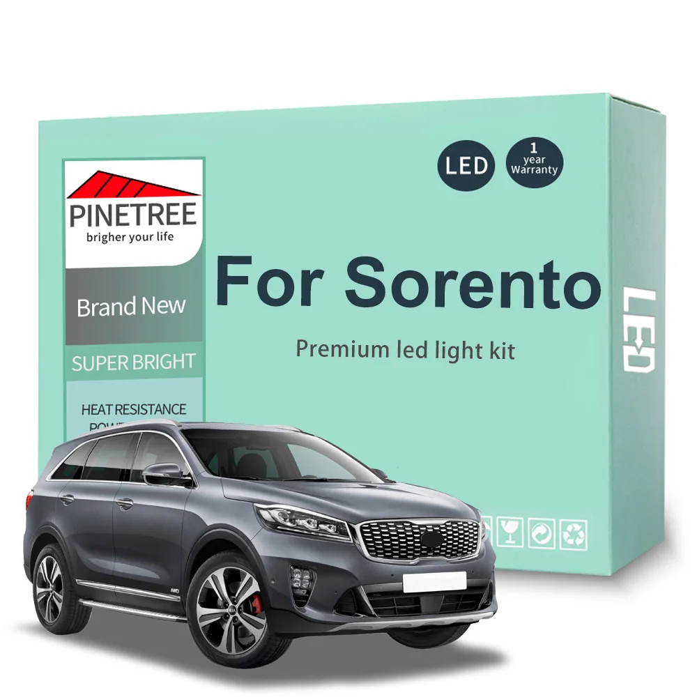 

11Pc Led Interior Light Kit For Kia Sorento the Master 2017 2018 2019 2020 LED Bulbs Reading Dome Map Canbus