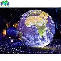 Airtight PVC Inflatable Earth Ball With Led Lights Giant Inflatable Earth Globe Solar System Planet Balloon For Party Decoration 1