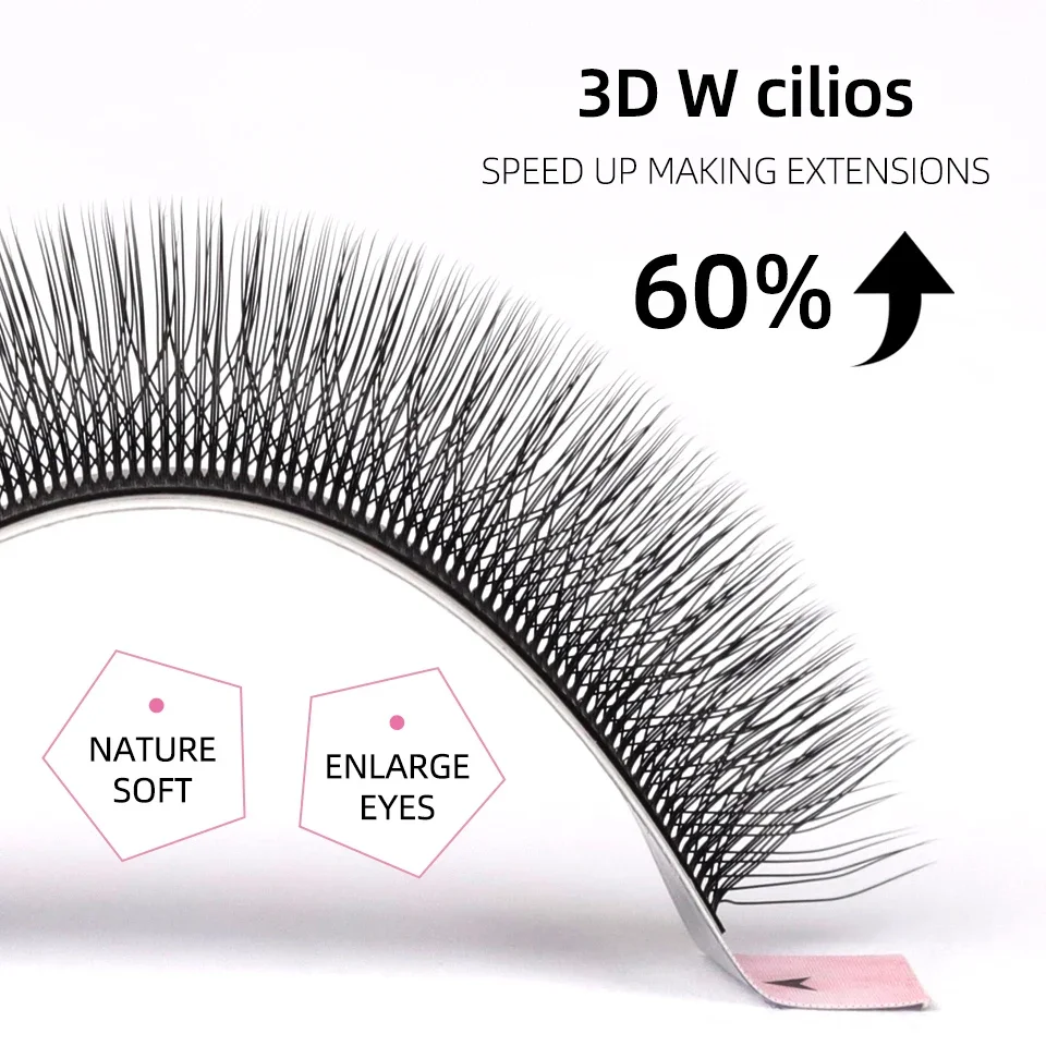2D Y-förmige Wimpern Wimpernverlängerung 3D 4D W-förmige vorgefertigte russische Volumenwimpern Faux Mink Soft Light Natural Cross YY Lash – Detail 7