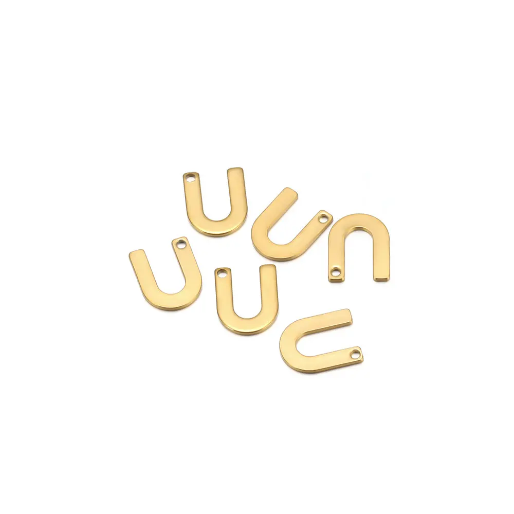 30/50 Stücke Edelstahl Gold Farbe A-Z Buchstaben Charme Einzelnen Alphabet Charms DIY Schmuck Machen Geschenk Halskette Anhänger Großhandel – Detail 6