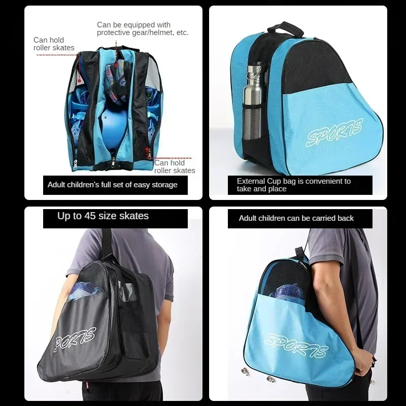 Ski Bag Breathable Skates Storage Handbags Roller Skates Bag Roller Holder Skate Speed Skates Bag Adult 5