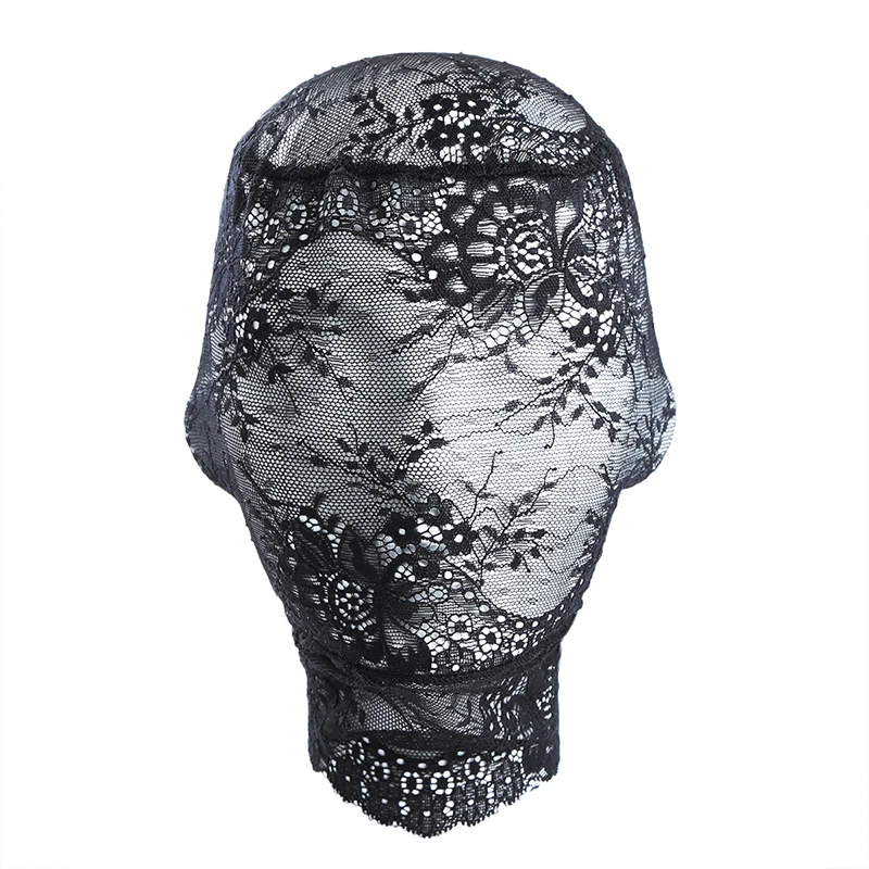 

Women Black Sexy Lace Mask Masquerade Party Mask Unisex Adult Lace Full Face Hood Head Cover Festival Halloween Cosplay Eye Mask