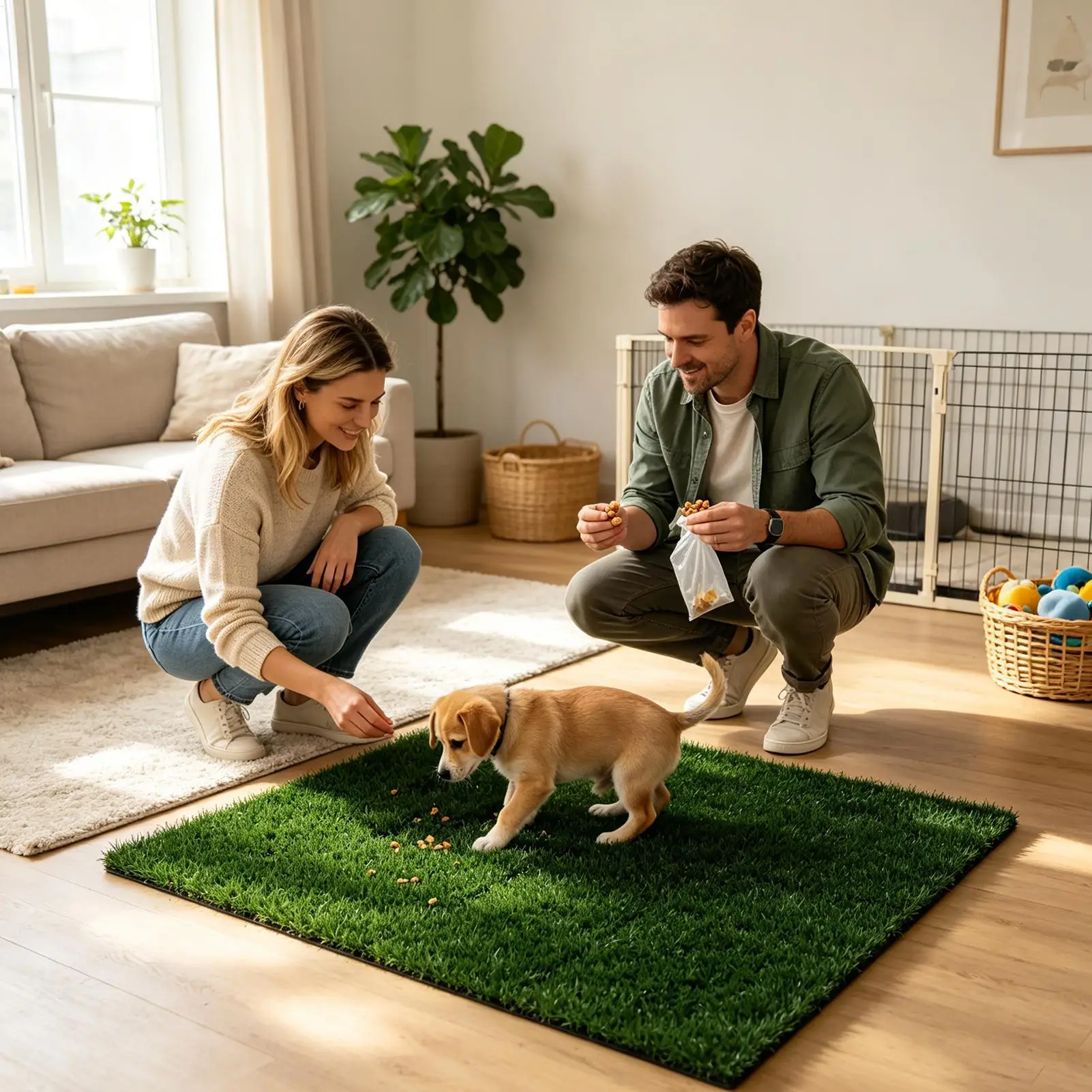 Tappetino in Erba Sintetica Riutilizzabile per Cani, Toilette per Animali Domestici per Appartamenti, Interni, Esterni, Casa, Balcone, Cortile, Portico