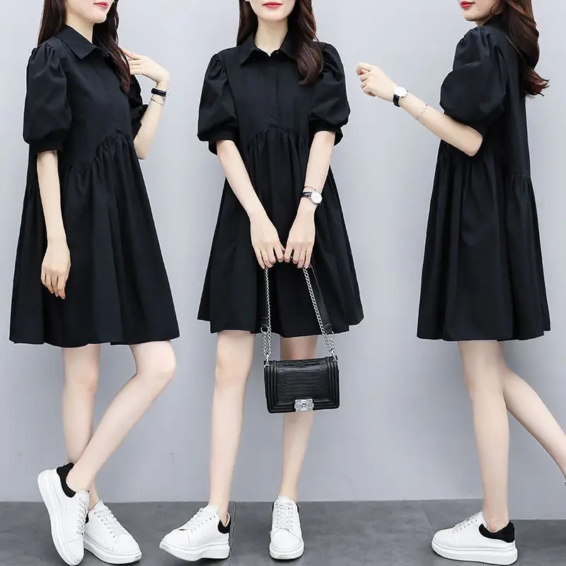 

2024 Summer New Collection Large Size Lantern Sleeve Dress