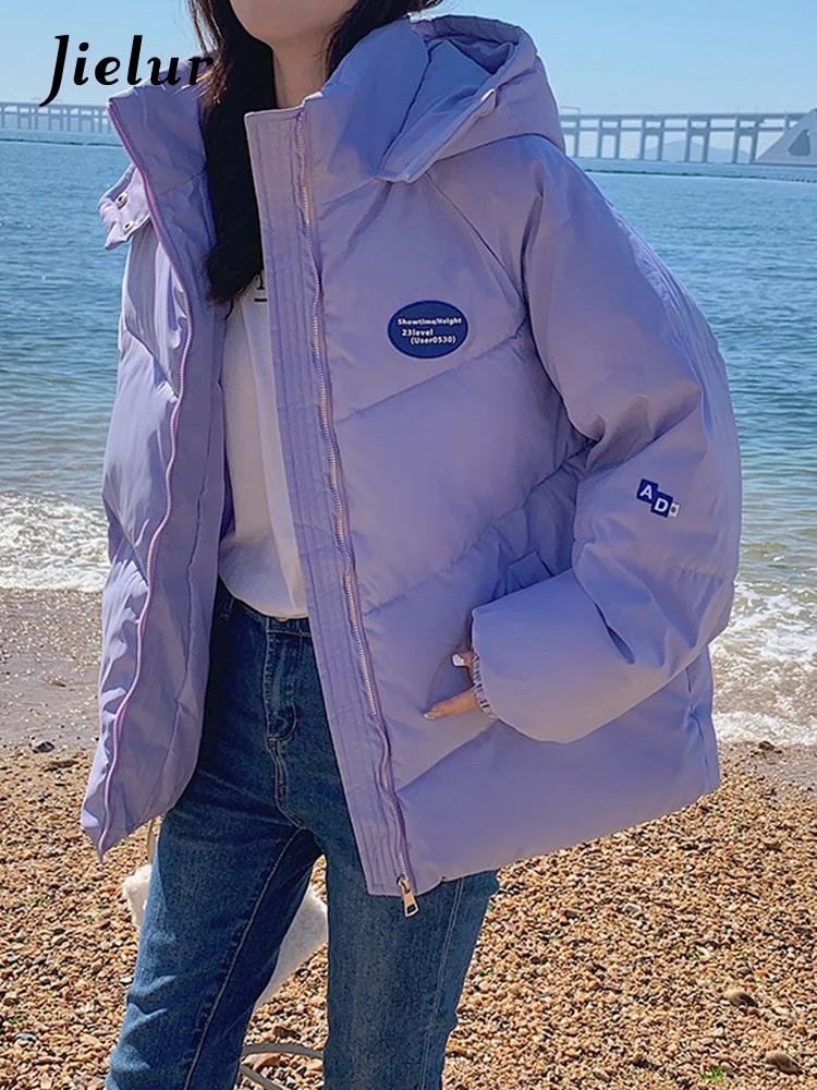 

New Winter Jacket for Women Hooded Loose Female Parkas Ins Fashion Warm Coat Street Stylish Lady Outwear Size S-L