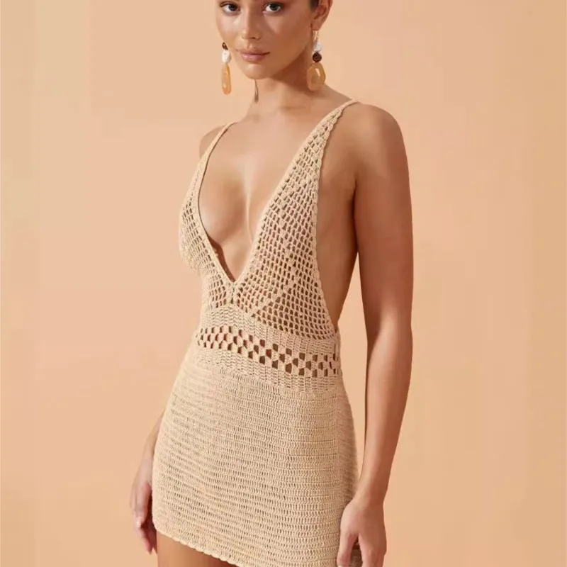 

Женское платье для пляжа, комплекты бикини, женское сексуальное платье с вырезами, халтер, Женский однотонный купальник из полиэстера в стиле ретро