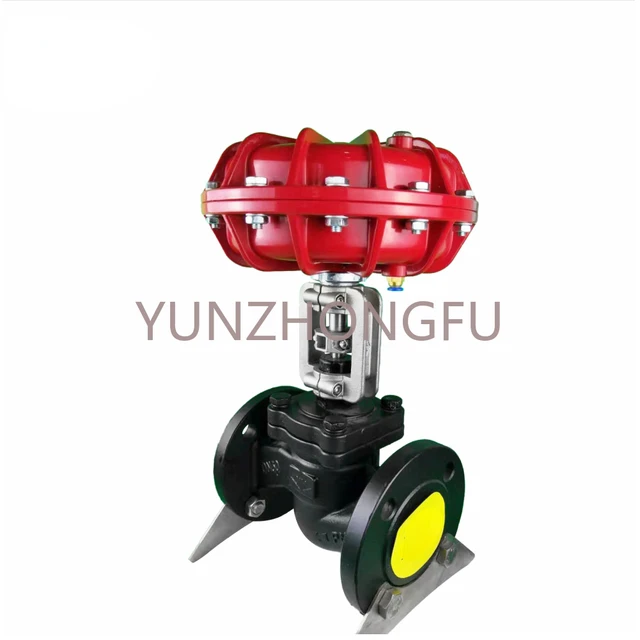 Upgrade your dyeing machine with the PN16 Pneumatic Multi-Spring Diaphragm Casting Iron Steam Pipe Temperature Control Valve.