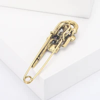 Trendy Rhinestone Five Pointed Star Brooches for Women Unisex Pearl Flower Pins Office Party Friend Gifts Jewelry Accessories 5