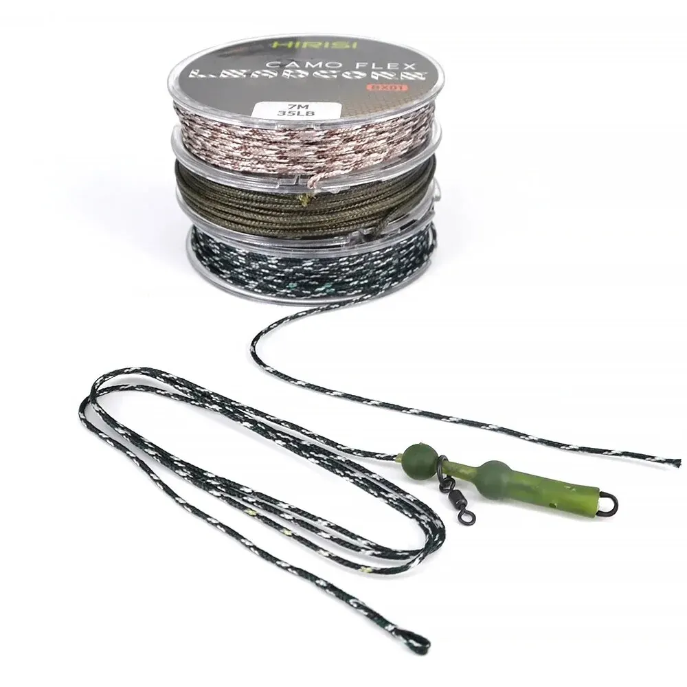 Braided Leadcore Carp Fishing Tackle Line - 35LB, 7M, 3 Colors