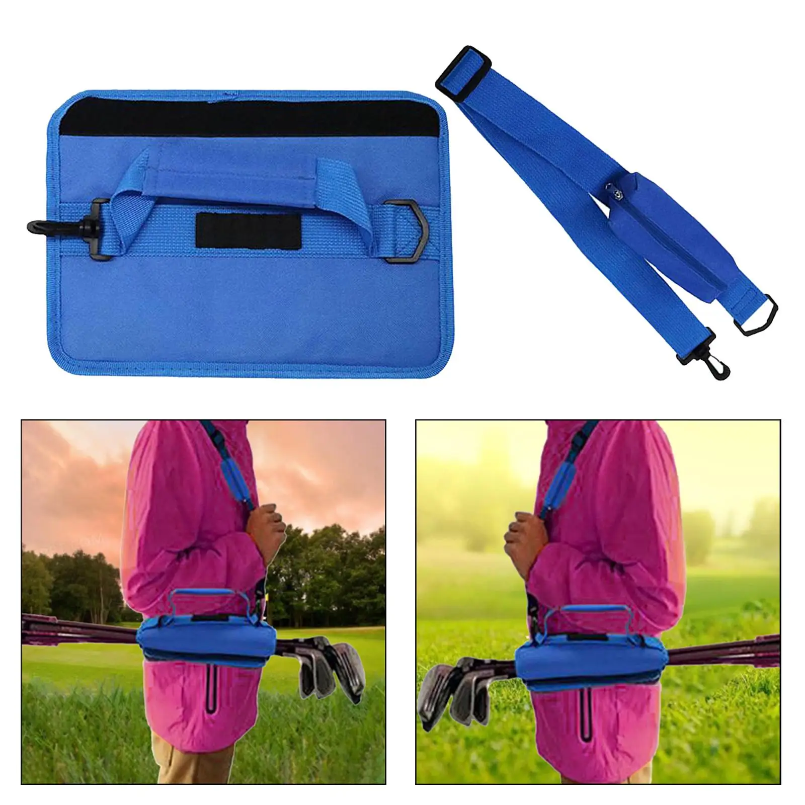 

Golf Club Bag Sleeve with Shoulder Strap Portable Mini Driving Range Carrier Golf Training Case for Unisex Adults Kids Men Women