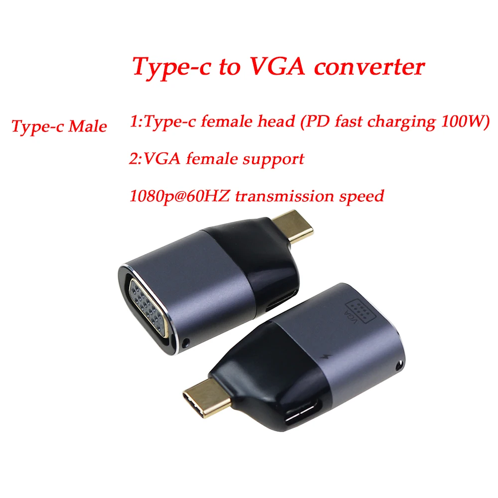 1pc 3k 4k 8k Typ-C zu HDMI-kompatibel/vga/dp/rj45/mini dp Video konverter 4k 60hz USB Typ C Adapter für Samsung Huawei MacBook – Detail 7