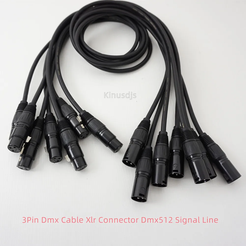 

3Pin Dmx Cable Xlr Connector Dmx512 Signal Line For Dmx Controller Wireless Disco Light Laser Light Moving Head Smoke Machine