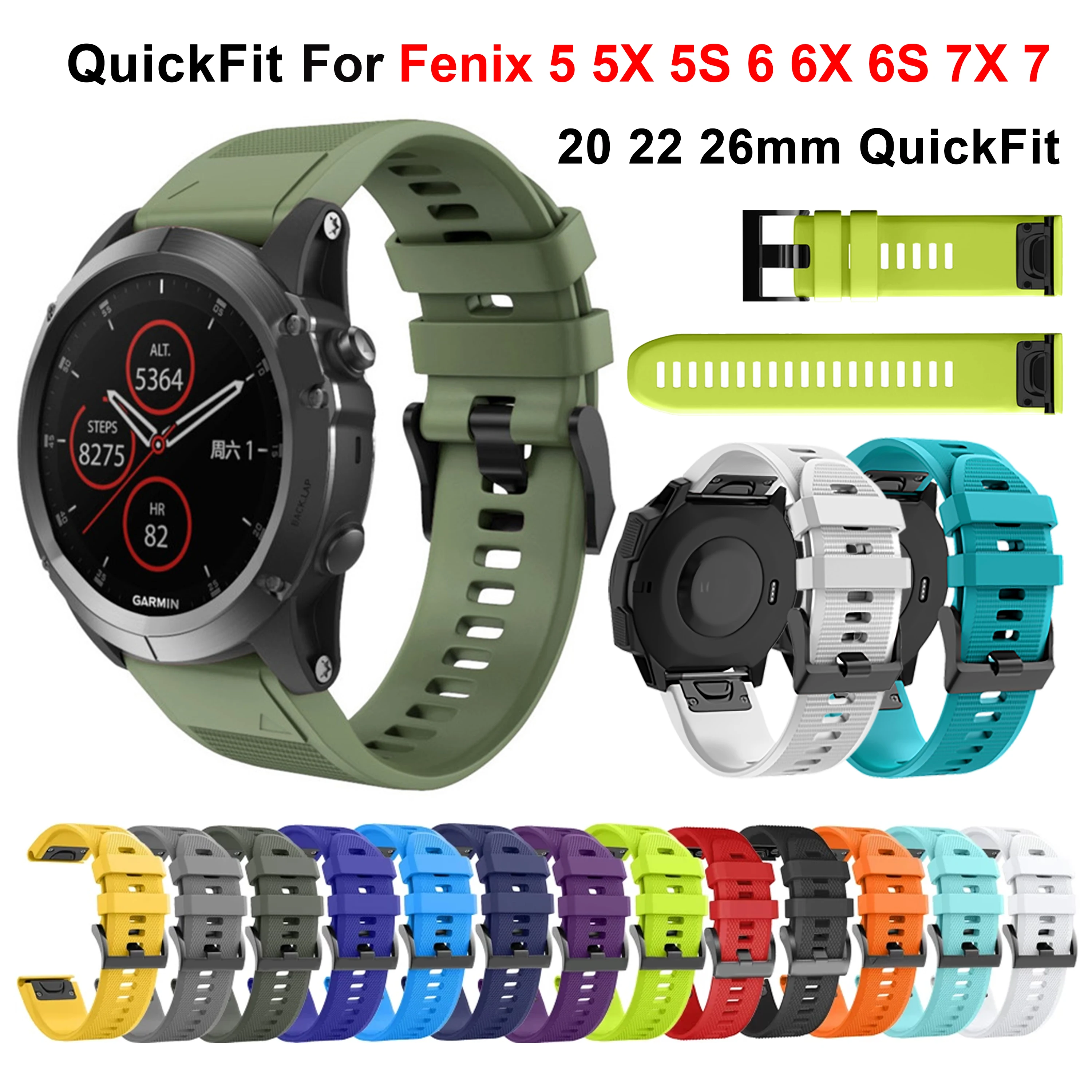 Bracelet QuickFit 22 mm montre Fenix 5 et Fenix 5 Plus Garmin