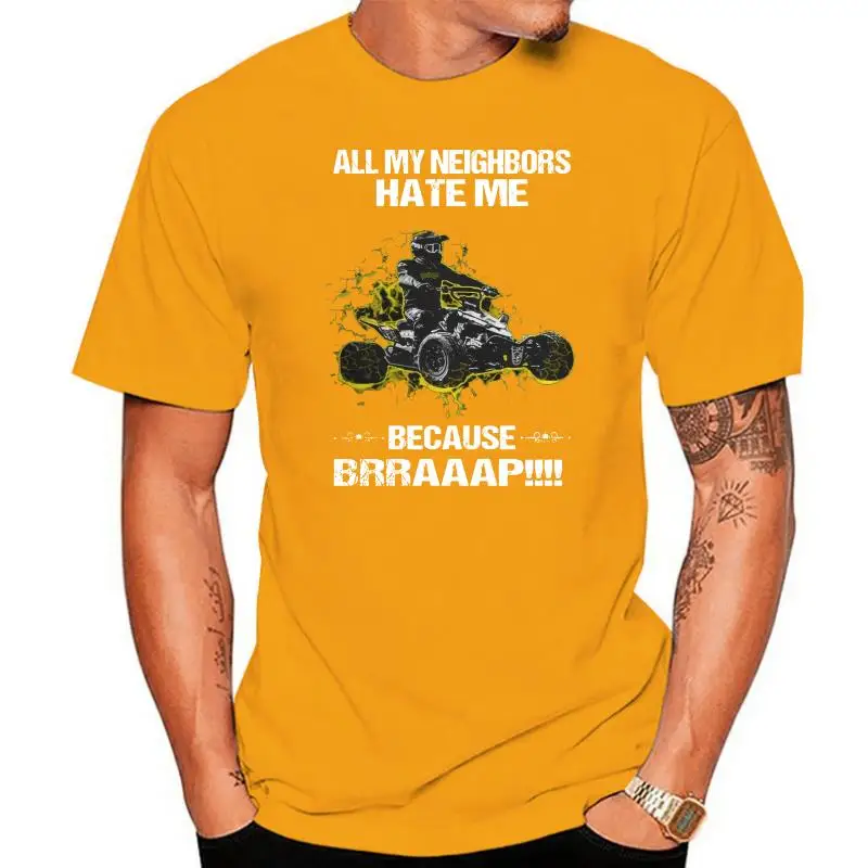 

Men tshirt Quad ATV Lovers-YELLOW cool Printed T-Shirt tees top