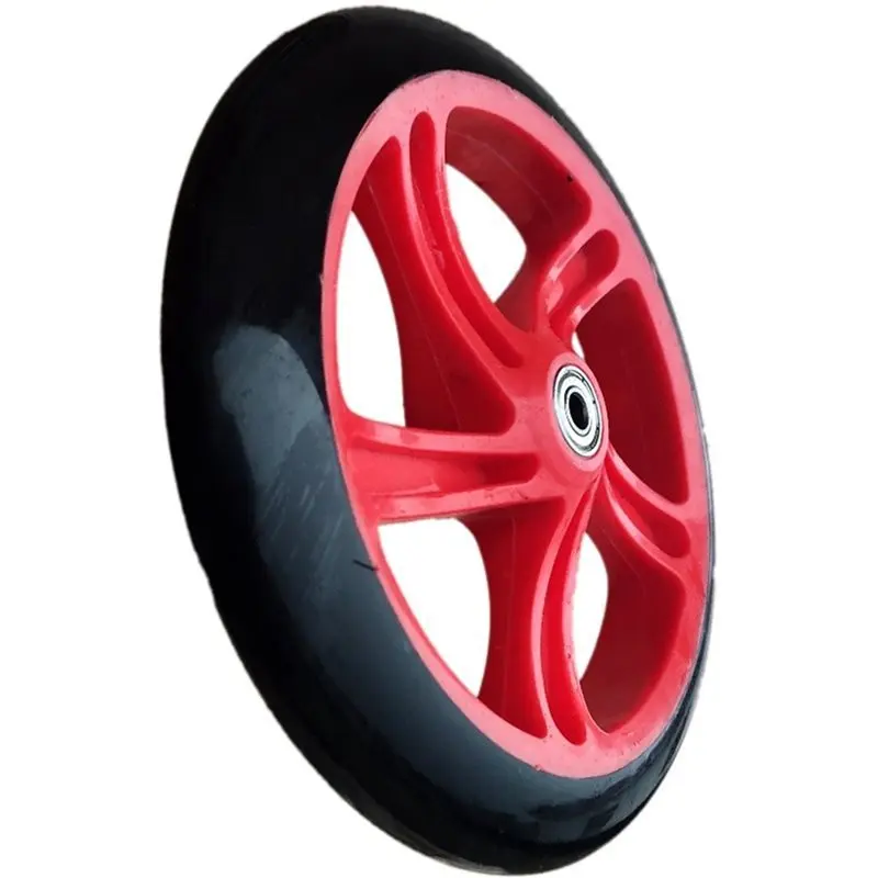 새로운 도착 2Pcs 200Mm 휠(레이저 및 성인용 킥스쿠터용 608 베어링 포함) PU 솔리드 타이어 킥 스쿠터 휠 액세서리