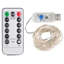 

Lighting Strips USB Remote Control Copper Wire Lamp String Led10 Meter 100 Lamp 8 Function Christmas Decoration Lamp