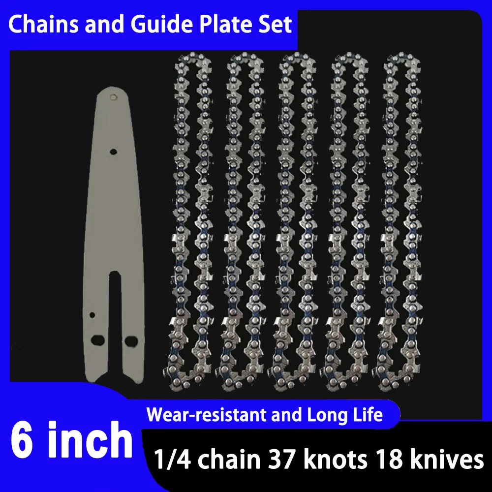 6 Inch Chainsaw Guide Bar And Saw Chain Set 37 Drive Link Electric Saw ...